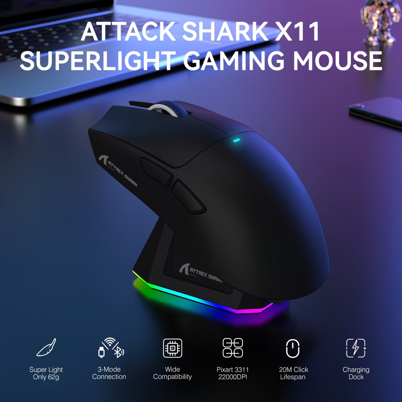 ATTACK SHARK X11 59G