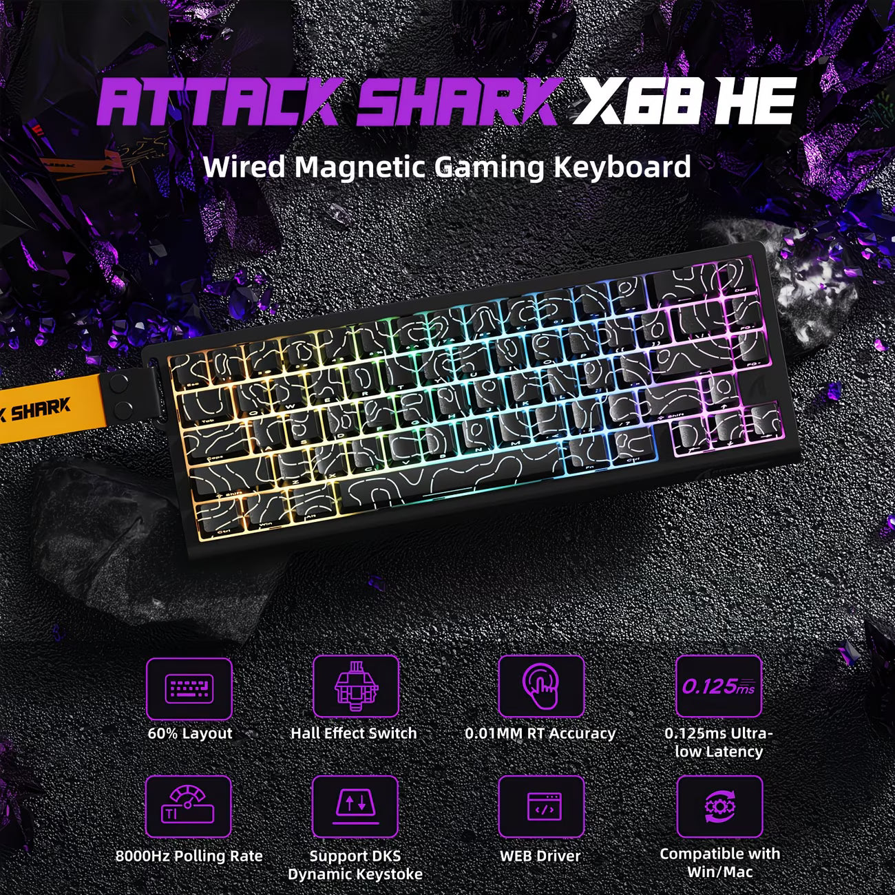 ATTACK SHARK X68 HE MAGNETYCZNA